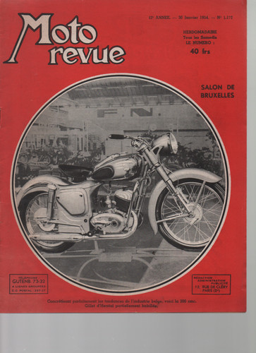 Moto revue n01172 1954 salon - revue,